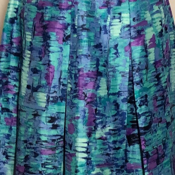 Perceptions Vintage 1990s A-line Skirt Artsy Print Size 8 - Picture 6 of 8